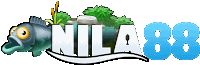 a logo for nila 88 with a fish on top