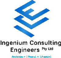 a logo for ingenium consulting engineers pty ltd.