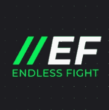 a green and white logo that says i / ef endless fight