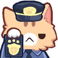 a cartoon of a cat wearing a police hat