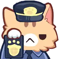 a cartoon of a cat wearing a police hat