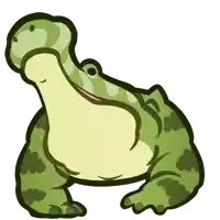 a cartoon of a frog with a long nose