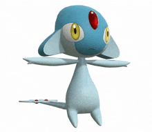 a 3d model of a pokemon with a red eye