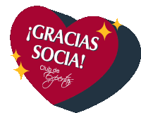 a red heart with the words gracias socia club de expertos