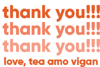 a sign that says thank you in orange letters