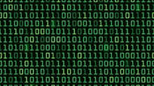 a black background with a lot of binary code