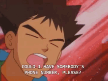 a cartoon character says could i have somebody 's phone number please ..