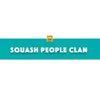 a blue sign that says squash people clan