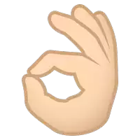 a hand making an okay sign with its fingers