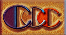 a painting of the cdc logo on a gold background