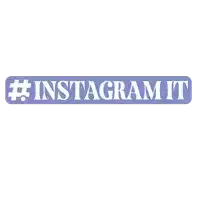 a purple sign that says # instagram it on it