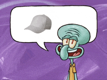 squidward from spongebob squarepants talking about a white hat