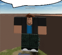 a picture of a roblox character with a speech bubble that says zerociento22