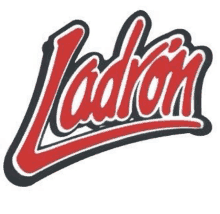 a red and black logo with the word ladson on it .