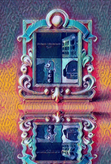 a painting of a picture frame with the words franklin & francisco