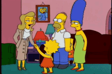 a cartoon of homer simpson and his family standing next to each other