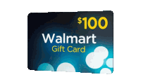 a walmart gift card with a blue background