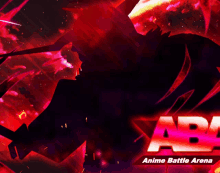 a poster for the anime battle arena with a silhouette of a person