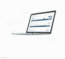 a computer monitor displays a flow chart showing the process of enrollment