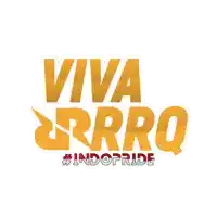 a logo that says " viva rrrq " on a white background