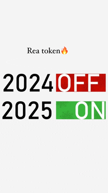 a sign that says 2024 off 2025 on on a white background