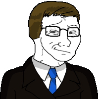 a drawing of a man wearing glasses and a tie