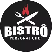 a logo for bistro personal chef with a fork and knife