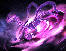 a purple dragon is surrounded by a purple swirl with the year 2014 on the bottom right