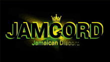 a logo for jamcord jamaican discord with a crown on it