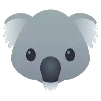 an illustration of a koala bear 's head with a white background