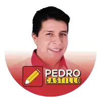 a man in a red shirt with the name pedro castillo on it