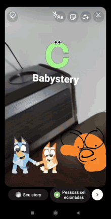 a screenshot of a babystery app on a cell phone