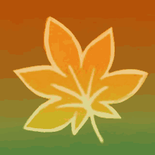 a drawing of a leaf with a green background