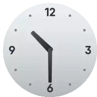 a clock shows that it is almost 5:00