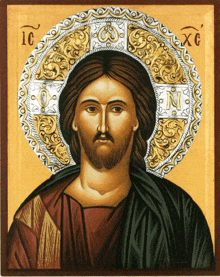 an icon of jesus with the letters ic and xg on it