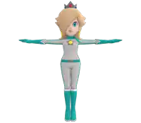 a 3d model of a princess with a star on her outfit