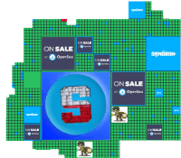 a map of a game called sandbox that is on sale at open sea