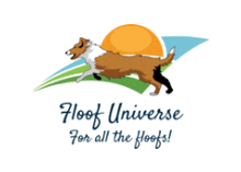 a logo for a company called floof universe for all the floofs