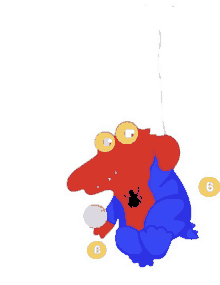 a cartoon of a crocodile dressed as spider-man holding a coin .