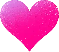 a pink and purple heart with white dots on the bottom