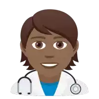 a female doctor with a stethoscope around her neck is smiling