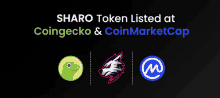 sharo token listed at coingecko & coinmarketcap