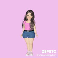 a picture of a girl with the name zepeto on it