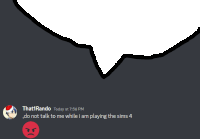 a screenshot of a discord conversation between thatirando and someone else