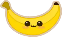 a cartoon drawing of a banana with a face