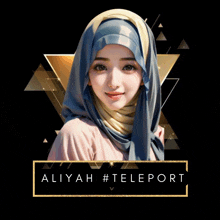 a picture of a woman in a hijab with the name aliyah #teleport