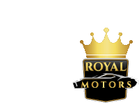 a logo for royal motors with a crown