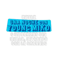 a blue sticker that says una noche con young mike