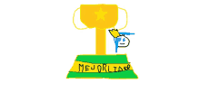 a child 's drawing of a trophy with the words mejor lider on it