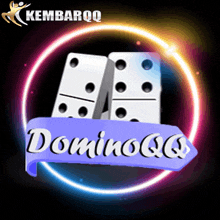 a logo for kembarqq dominoqq with a pair of dominoes